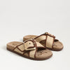 Sam Edelman Darla Multi Buckle Slide Sandal Bleached Beechwood Faux Raffia