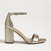 Sam Edelman Daniella Block Heel Gold Metallic Leather