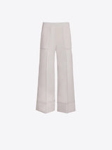 Vilagallo Wide Leg Trousers Ecru