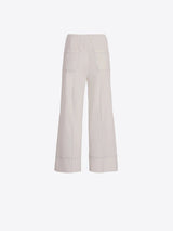 Vilagallo Wide Leg Trousers Ecru