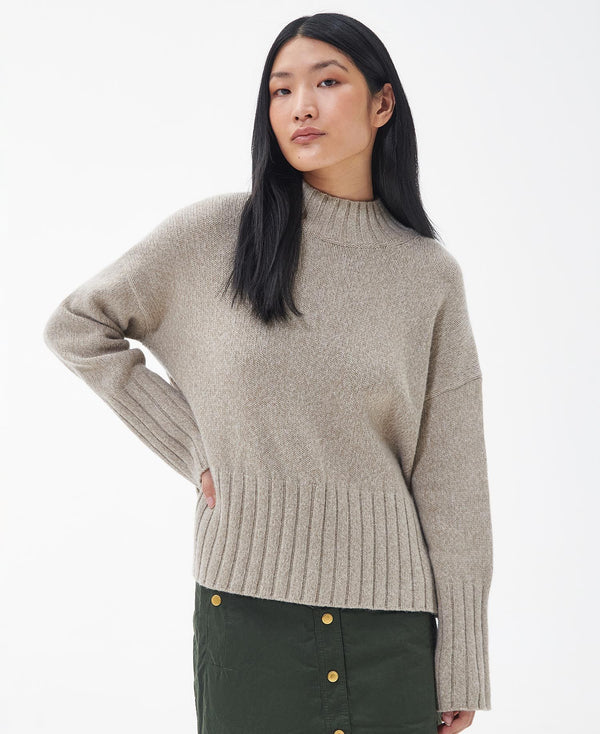 Barbour Winona Knitted Jumper Light Fawn