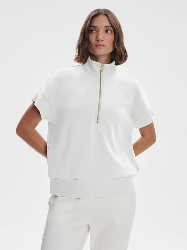 Varley Ritchie Short Sleeve Sweatshirt White