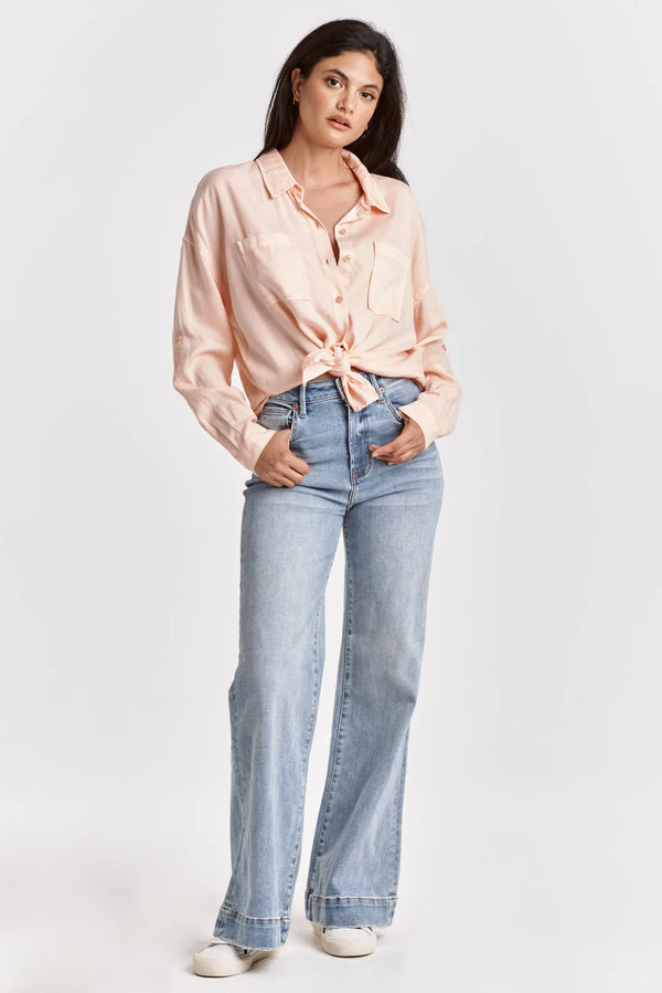 Dear John Fiona Mid Rise Wide Leg Jean Montilla