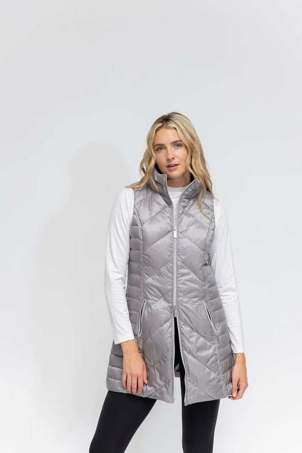 Anorak Chevron Quilted Vest Fossil
