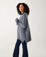 Mersea Bari Side Button Sweater Frost Gray