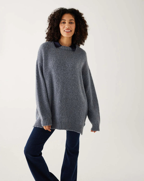 Mersea Bari Side Button Sweater Frost Gray