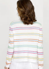 Elliott Lauren 51834 Fruit Stripe Sweater White