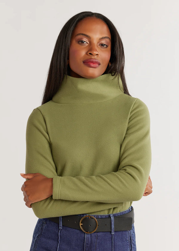 Dudley Stephens Greenpoint Turtleneck Vello Fleece Army Green