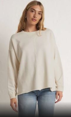 Z Supply Hermosa Sweatshirt Sandstone