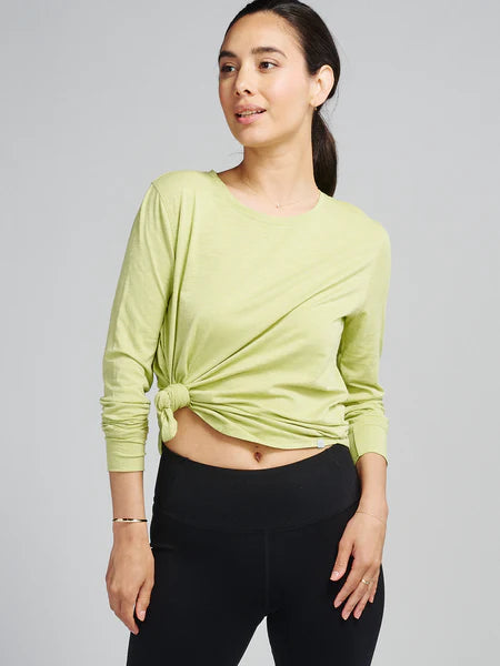 Tasc Longline Long Sleeve Top Harmony Green