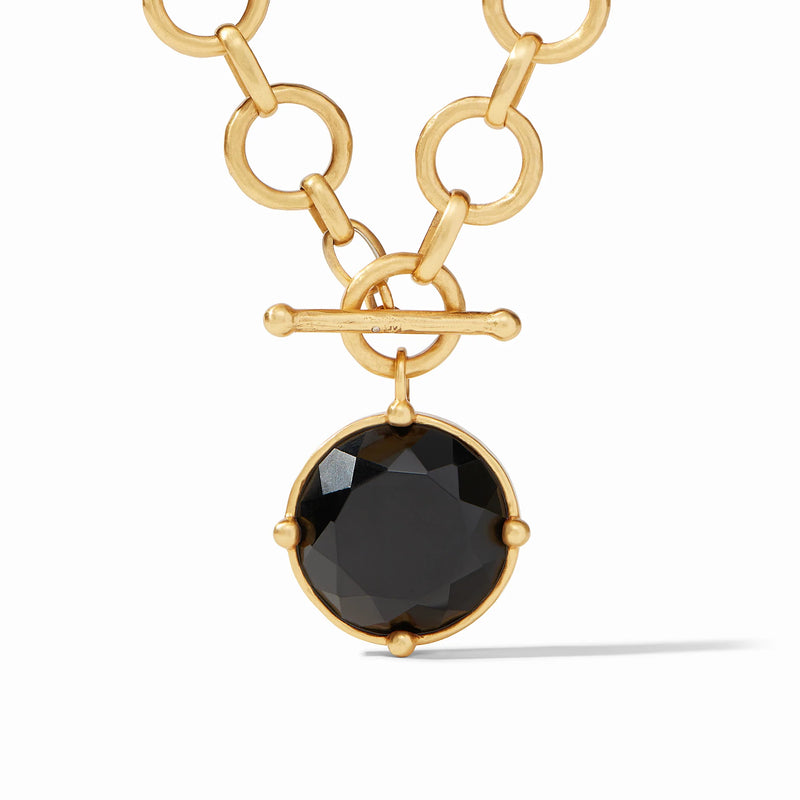 Julie Vos Honeybee Statement Necklace Obsidian Black
