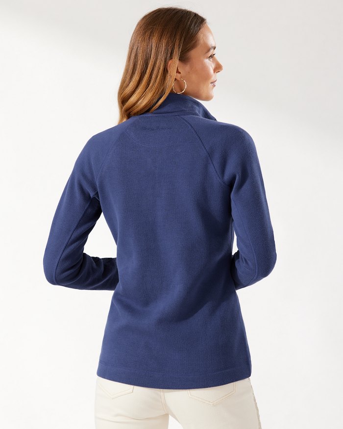 Tommy Bahama The New Aruba Half-Zip Sweatshirt Island Navy