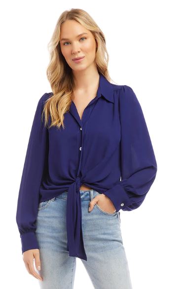 Karen Kane Tie-Front Top Iris