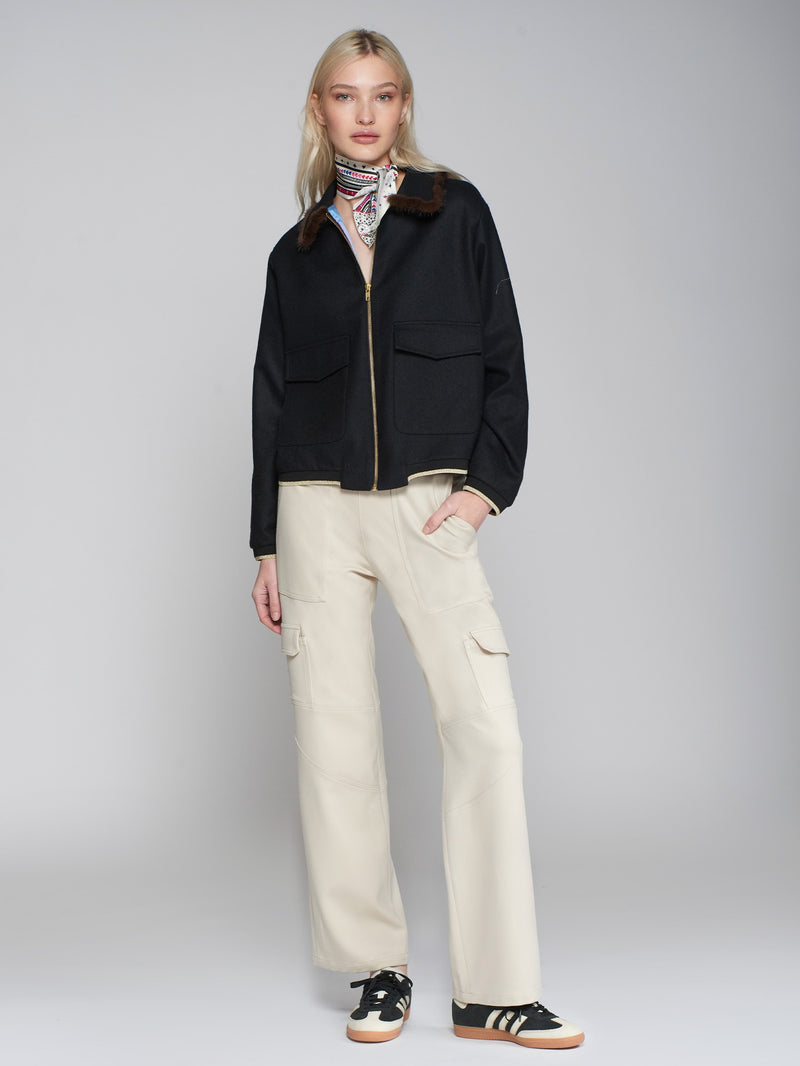 Vilagallo Bomber Wool Jacket Black