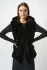 Joseph Ribkoff Textured Vest with Hood 253933 Black