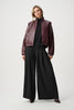 Joseph Ribkoff Mock Neck Bomber Jacket Style 263971 Burgundy