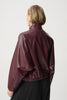 Joseph Ribkoff Mock Neck Bomber Jacket Style 263971 Burgundy