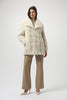 Joseph Ribkoff Chic Faux Fur Coat Style 254908 Cream