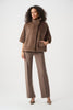 Joseph Ribkoff Short Chevron Faux Fur Cape Style 263917 Mink