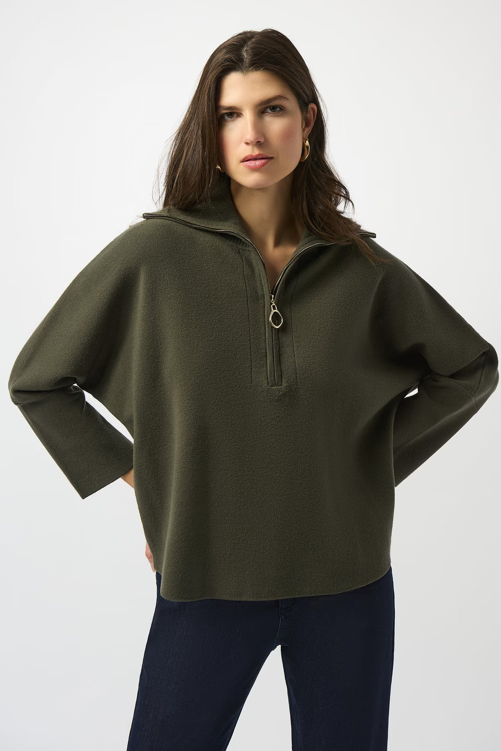 Joseph Ribkoff Hooded Zipper Relaxed Fit Style 253963 Avocado – Dan's ...