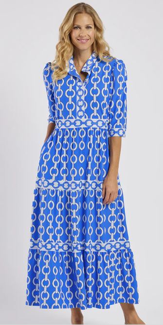 Jude Connally Candy Dress Jude Cloth Grand Chains Harbor Blue