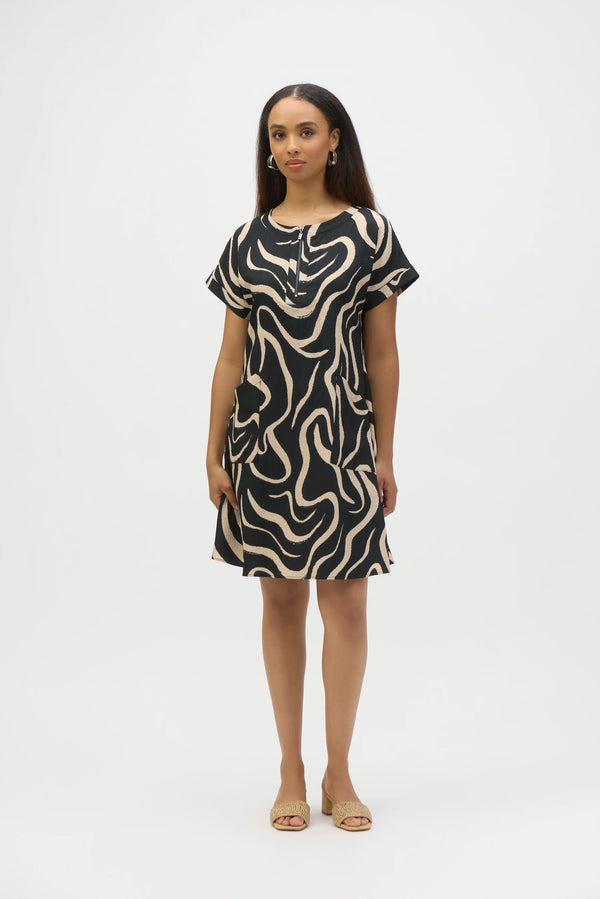 Joseph Ribkoff Dress Style 252205 Black/Parchment
