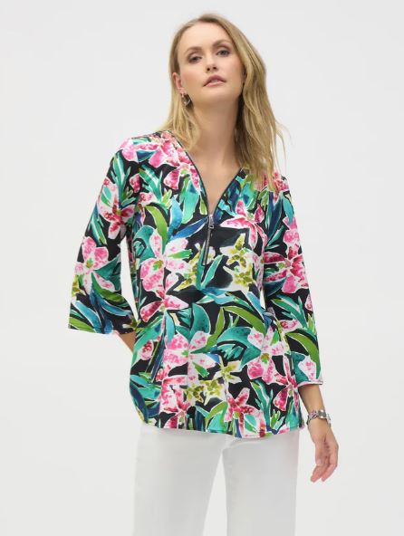 Joseph Ribkoff Tunic Style #252157 Black/Multi