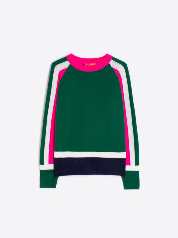 Vilagallo Sweater 32742 Green/Pink/Navy/Ecru