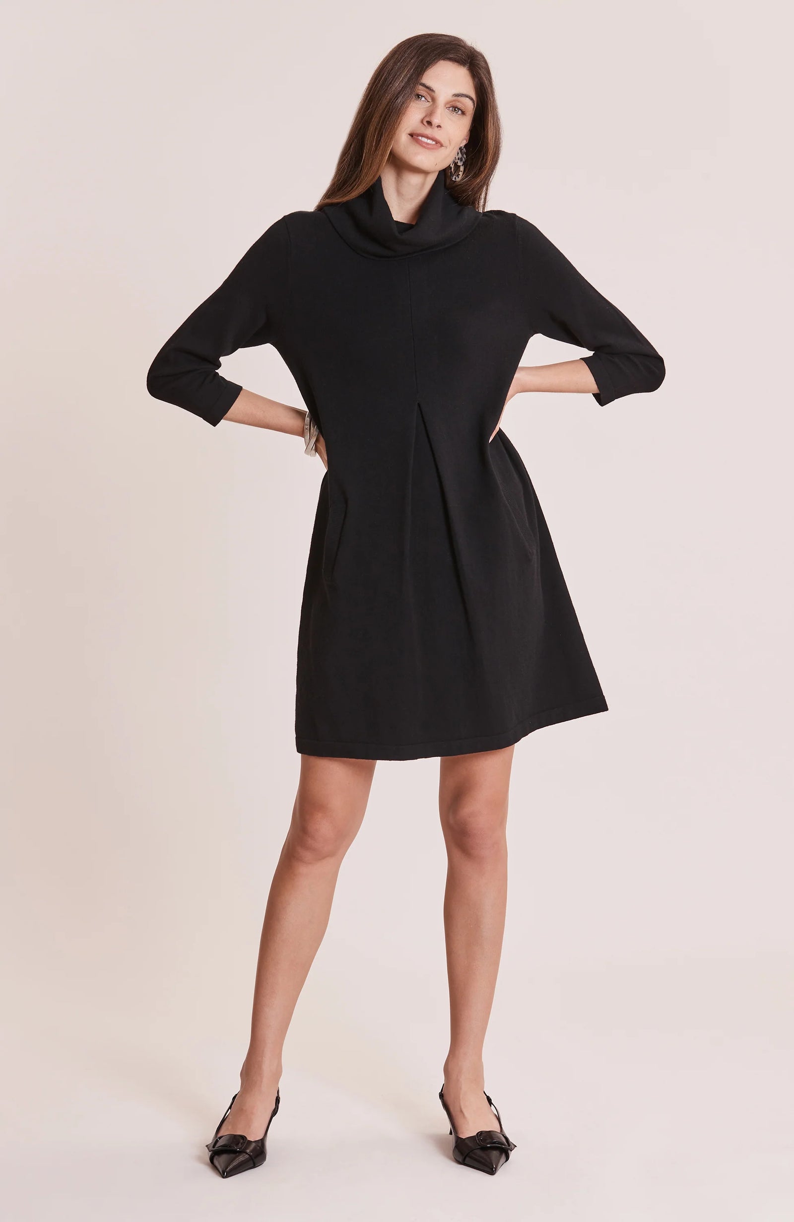 white christmas dresses Cowl Neck Swing Dress main image 0