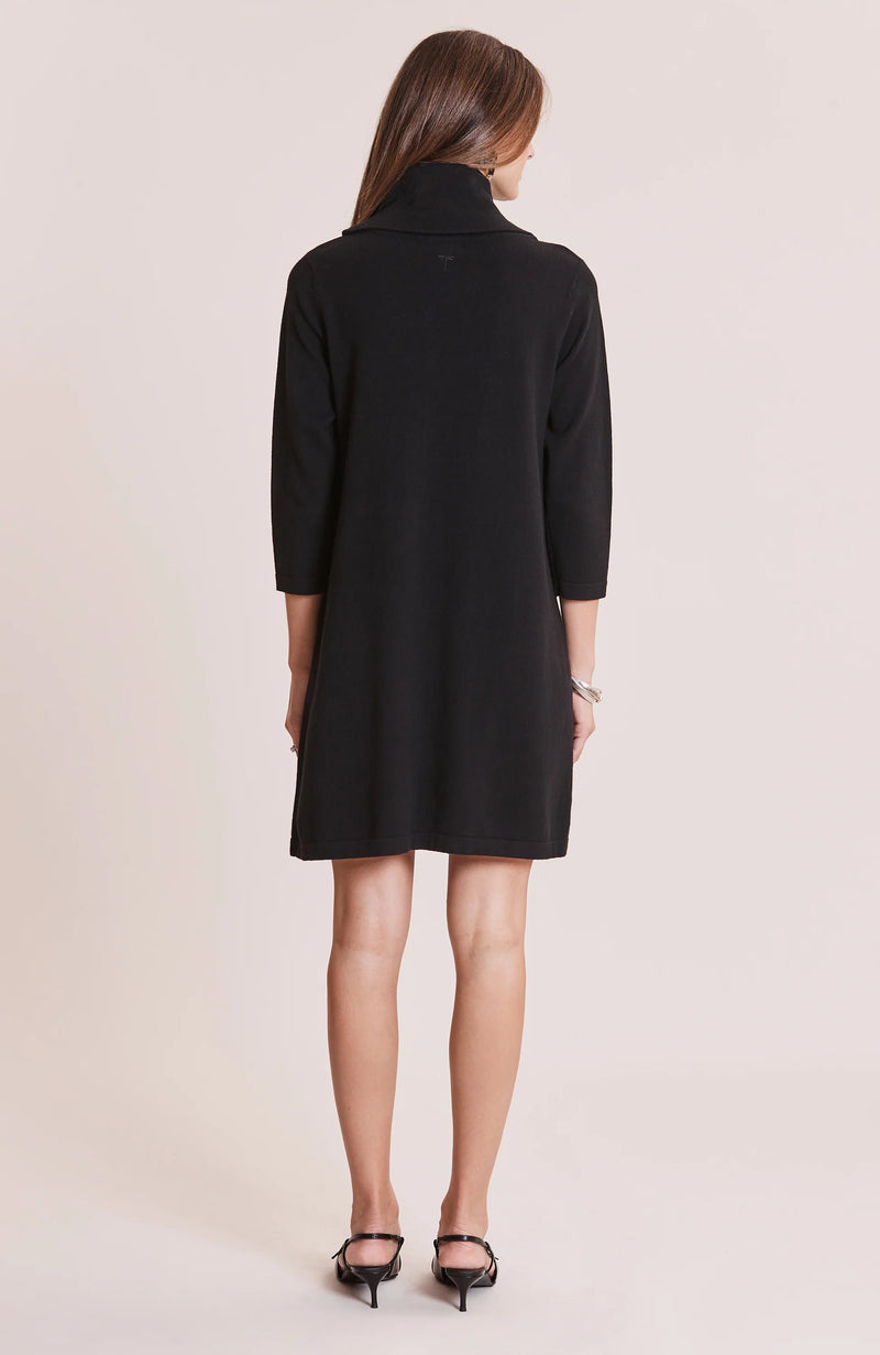 Tyler Boe Kim Cotton Cashmere Cowl Neck Dress Black Dan's Southern Prep Tyler Boe Kim Cotton Cashmere Cowl Neck Dress Black Dan's Southern Prep
