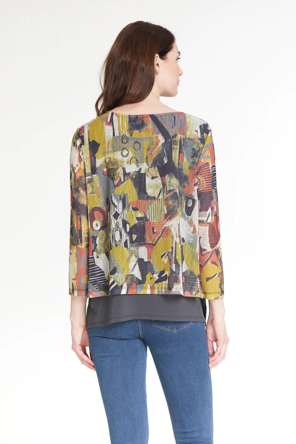 Multiples Layered Knit Top Multi