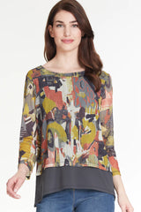 Multiples Layered Knit Top Multi