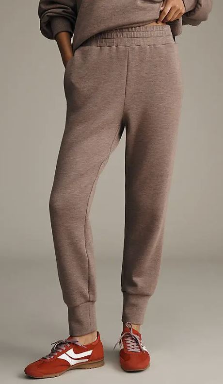 Varley The Slim Cuff Pant 25 Inseam Deep Taupe Marl Fleck