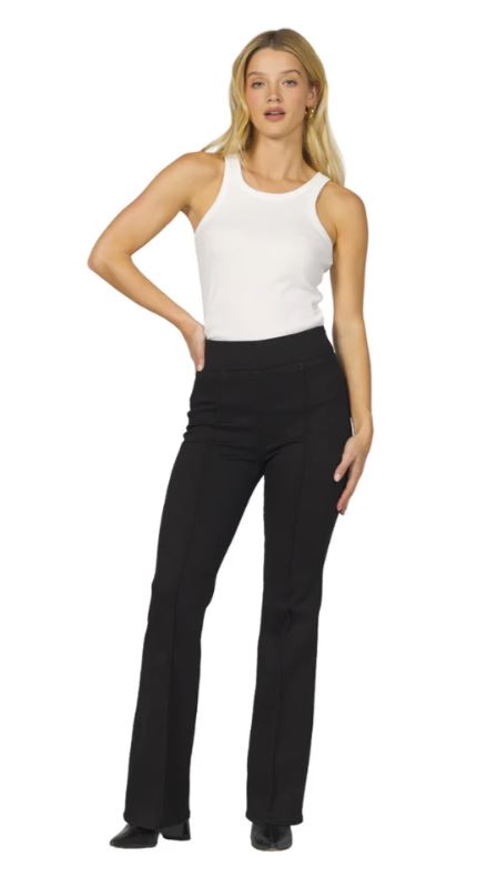 Dear John Mindy Flare Leg Pull on Pant Black