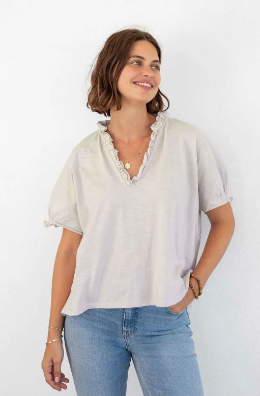 Mersea Amelia Ruffle Tee Moonstone