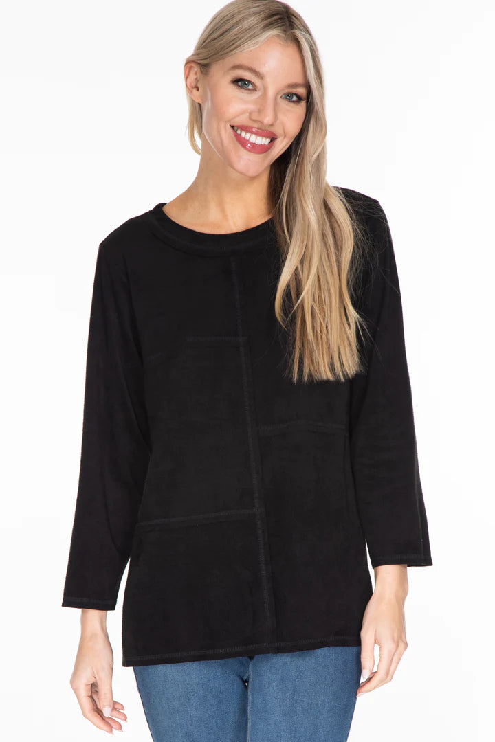 Multiples Multi-Panel Top Black