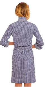 Gretchen Scott Breezy Blouson Dress Navy Gingham