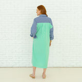 Caryn Lawn Libby Stripe Dress Navy