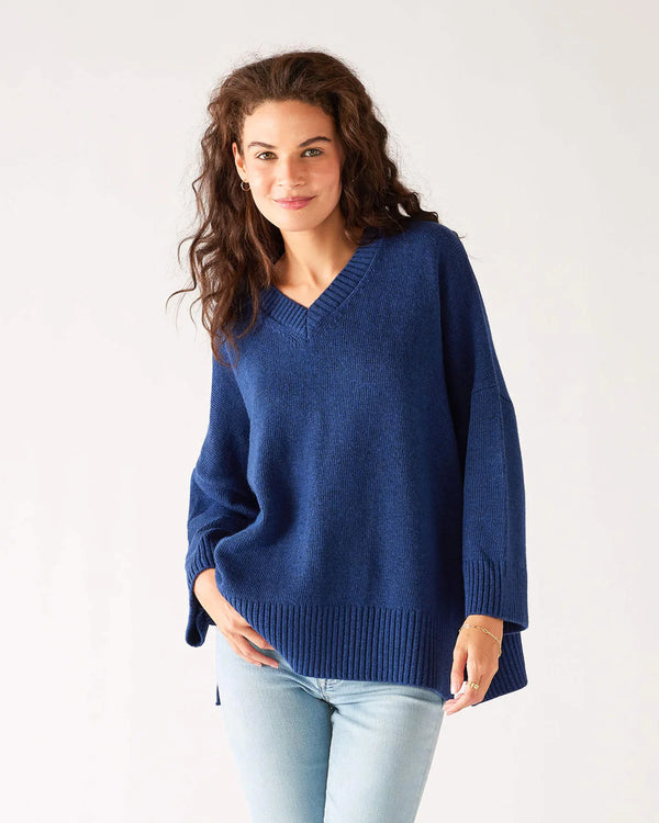 Mersea Montauk V-Neck Sweater Night Sky