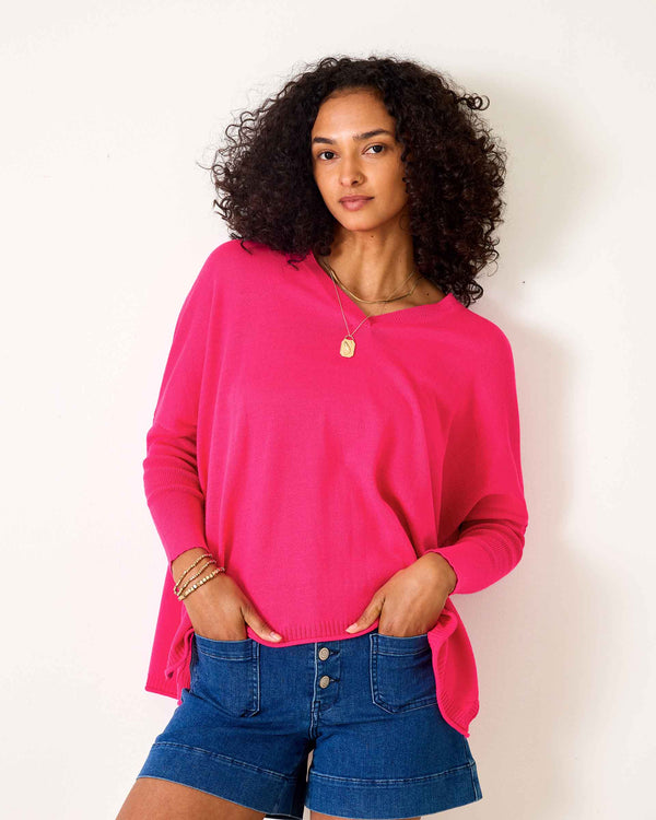 Mersea Catalina V-Neck Sweater Lipstick