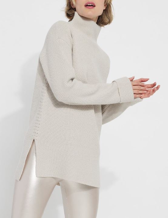Lysse Canela Cozy Rib Pullover Sweater Deep Alabaster