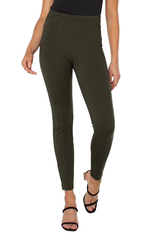 Liverpool Reese Seamed Pull-On Legging Olive Branch
