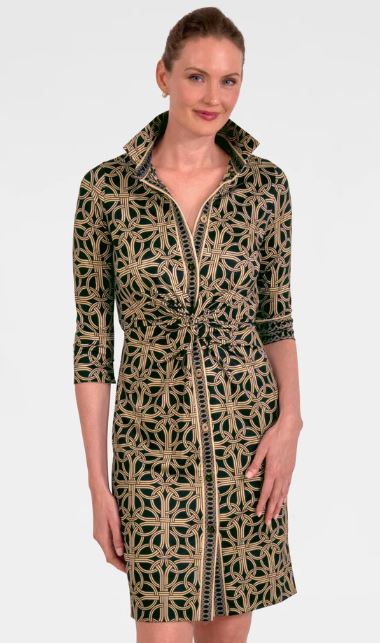 Gretchen Scott Twist & Shout Dress - Ring Toss Black