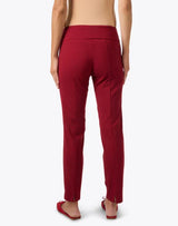 Elliott Lauren Control Stretch Pull-On Ankle Pants with Back Slit Sangria