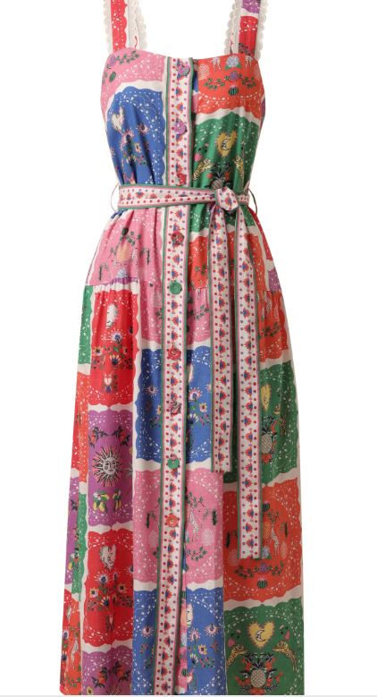 Emily Lovelock Victoria Scarf Dress Multi