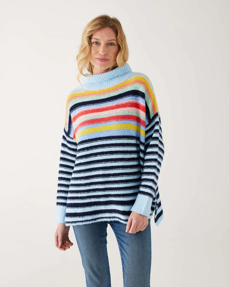 Mersea SeaHappy Multi Rainbow Striped Sweater