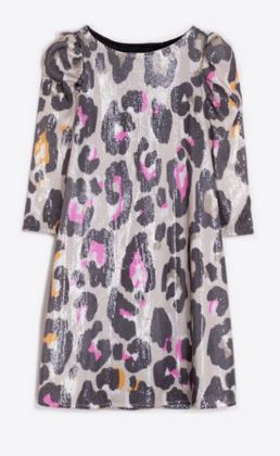 Vilagallo Leopard Print Sequin Dress