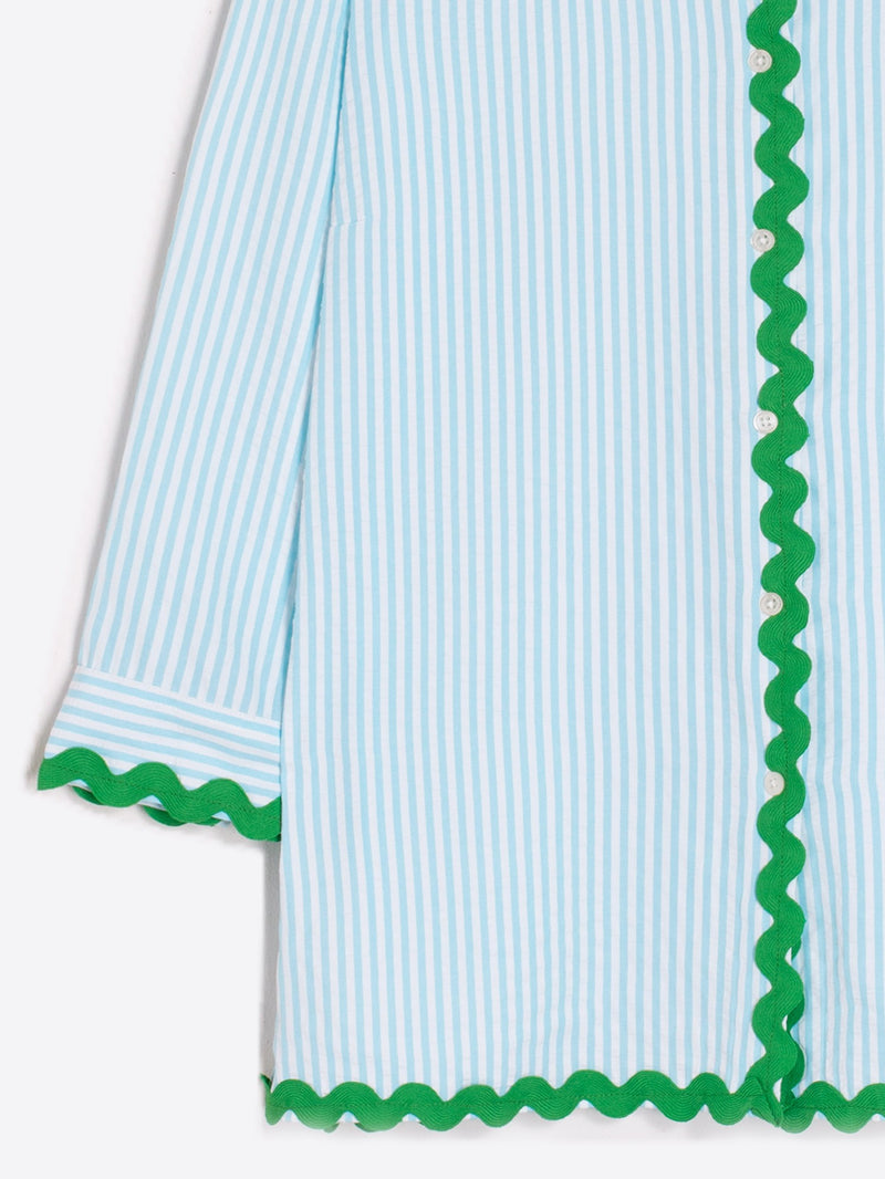 Vilagallo Alica 500 Rayas Shirt Turquoise