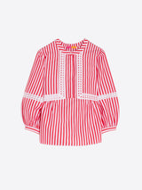 Vilagallo Jolie Raya Poplin Blouse Red