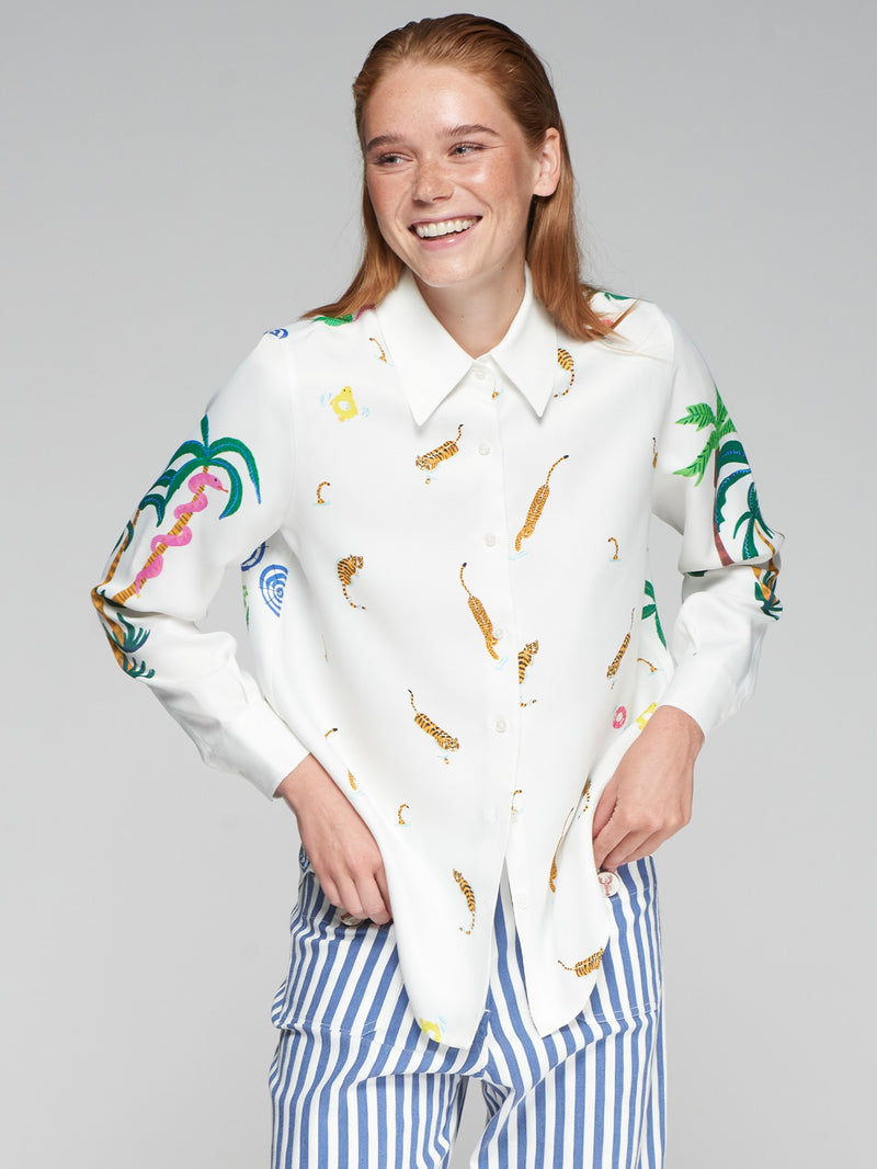 Vilagallo Mafalda Piscina Print Shirt White